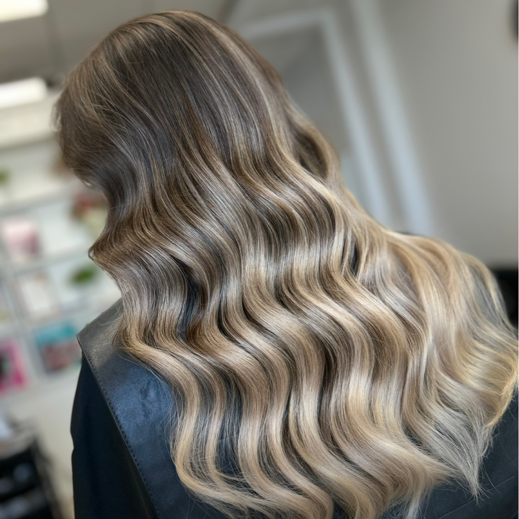 Рельефное окрашивание (очень длинные и густые волосы)