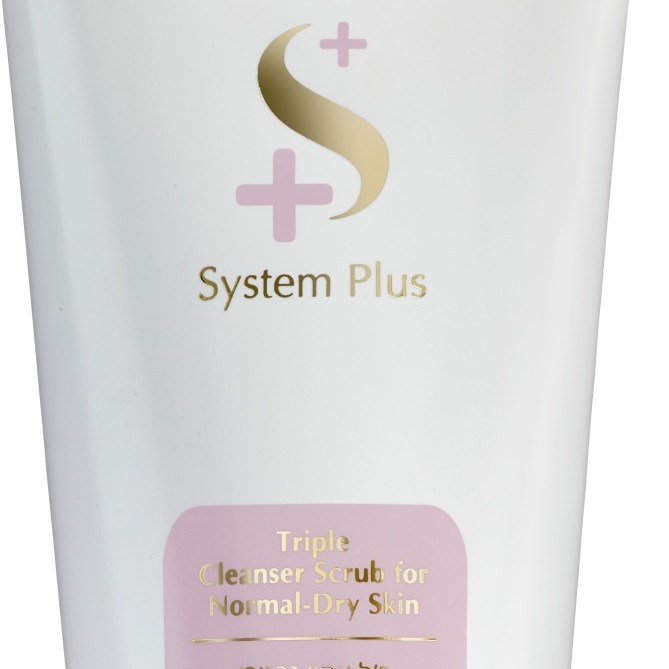 Очищающий гель скраб тройного действия для сухой , нормальной и чувствительной кожи