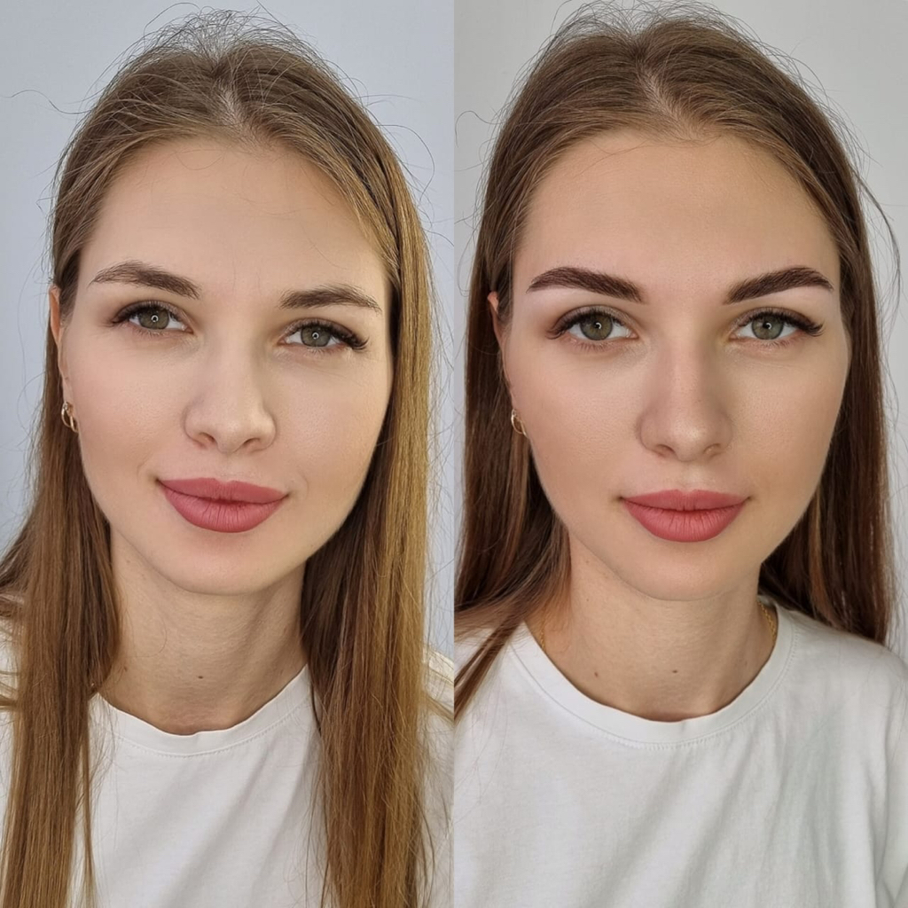 Брови окрашивание + коррекция