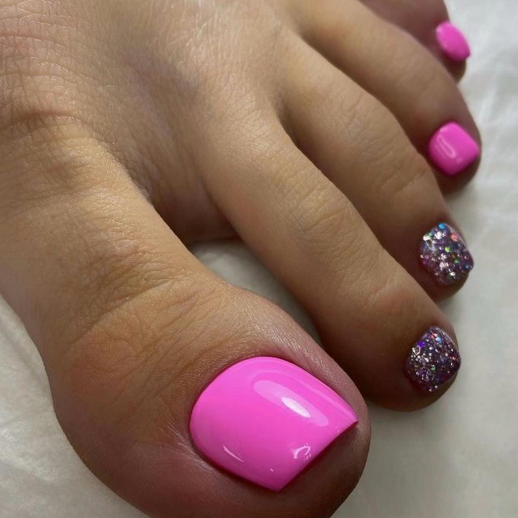 Педикюр пальчики с покрытием