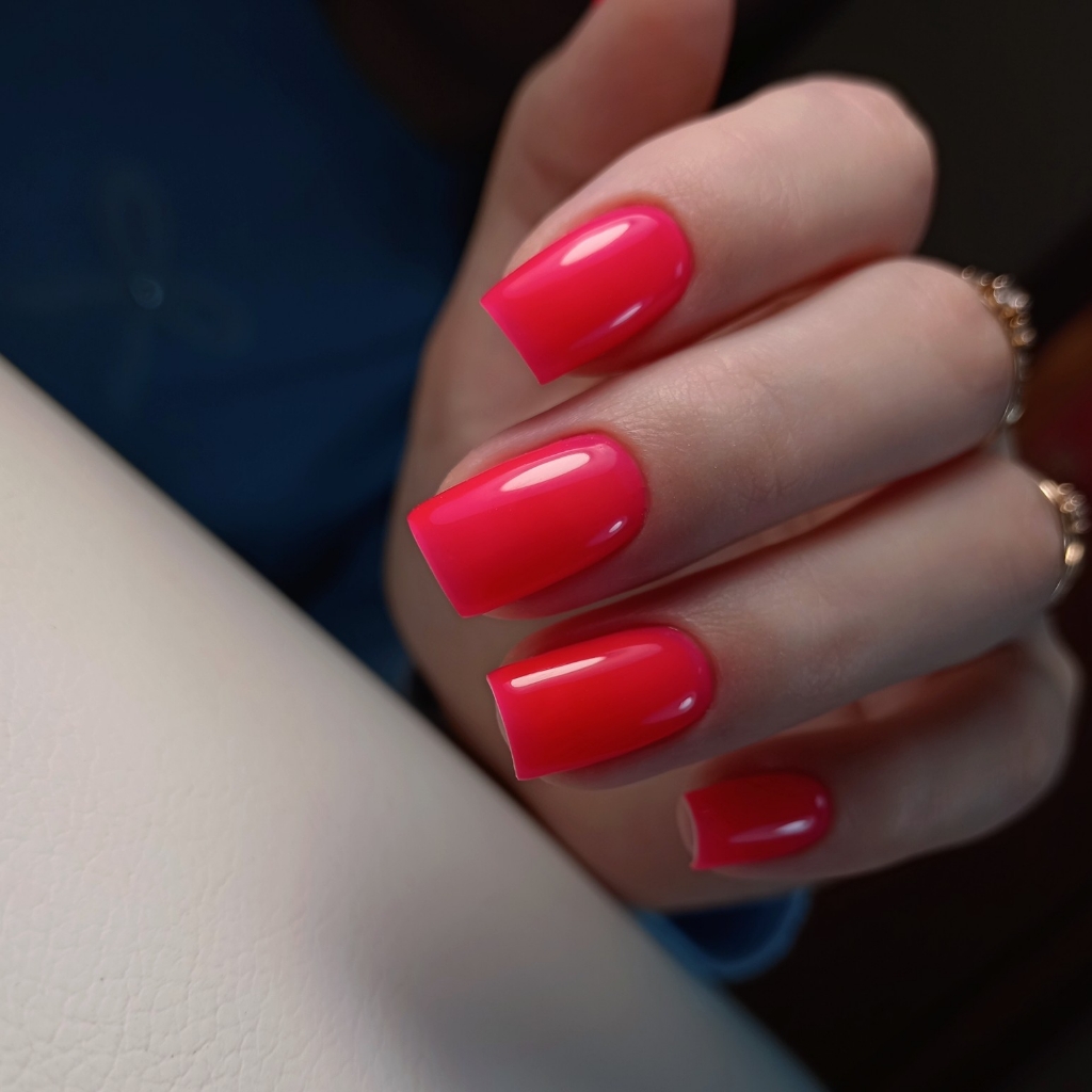 Маникюр+укрепление+однотон. покрытие