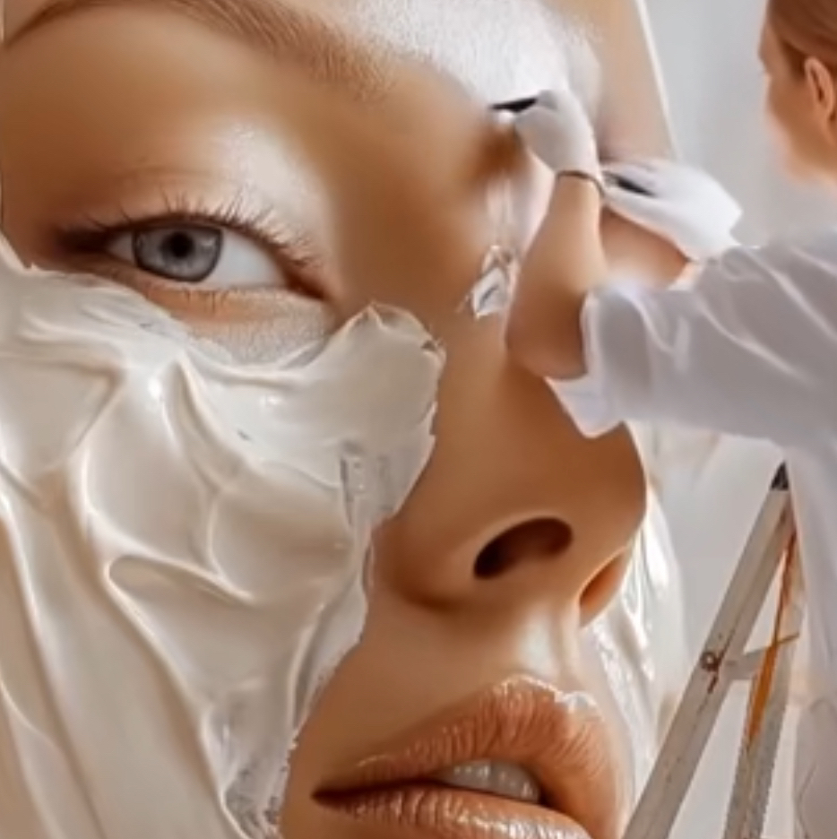 Механическая чистка на косметике Holy Land + гипсовая маска