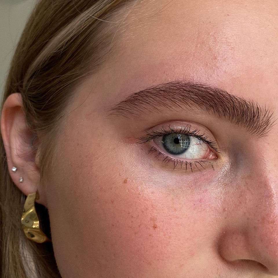 Окрашивание бровей хной без коррекции