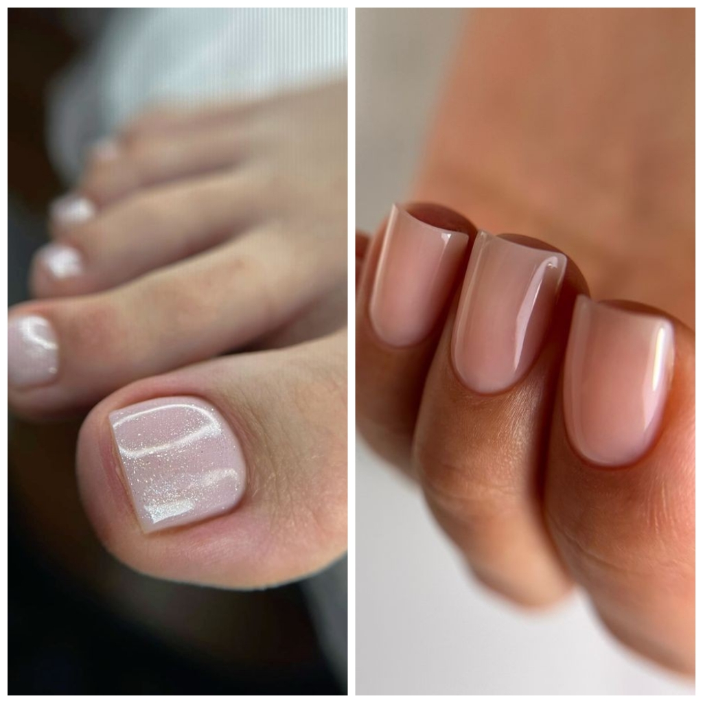 Комплекс: маникюр+педикюр однотон/база комуфляж