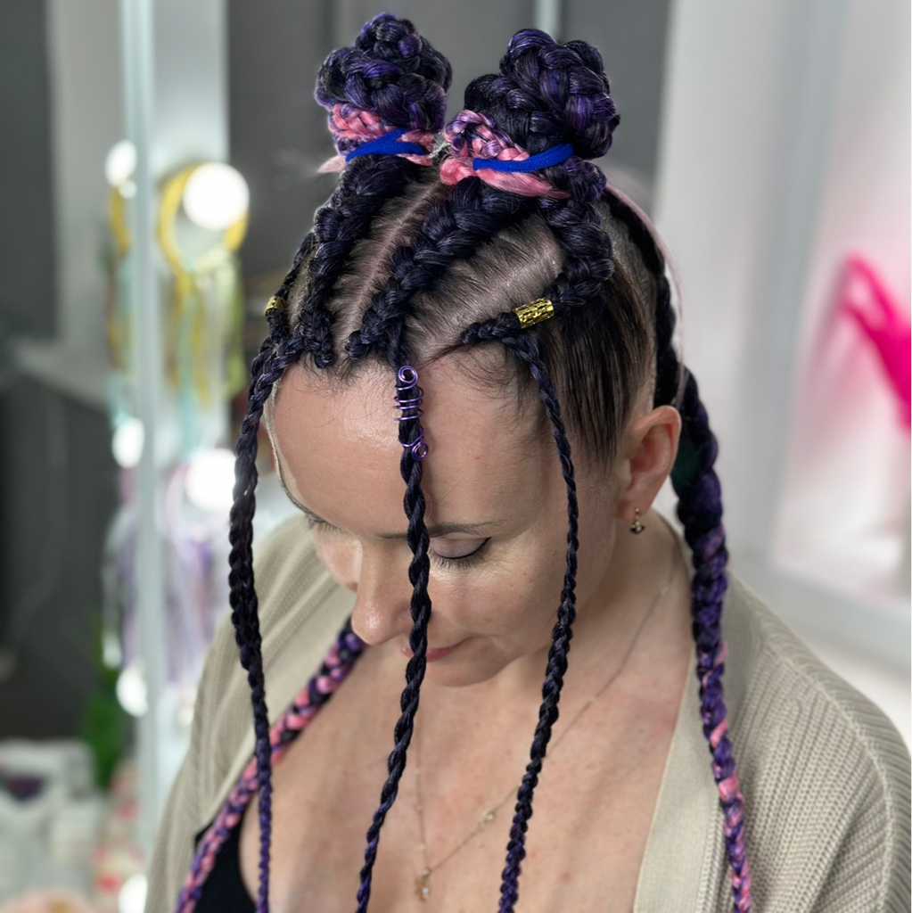 Брейды в шишки (с канекалоном)