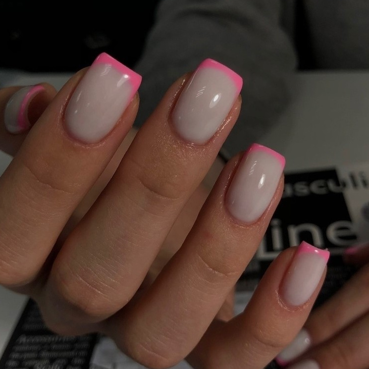 Маникюр покрытие гель лак+френч