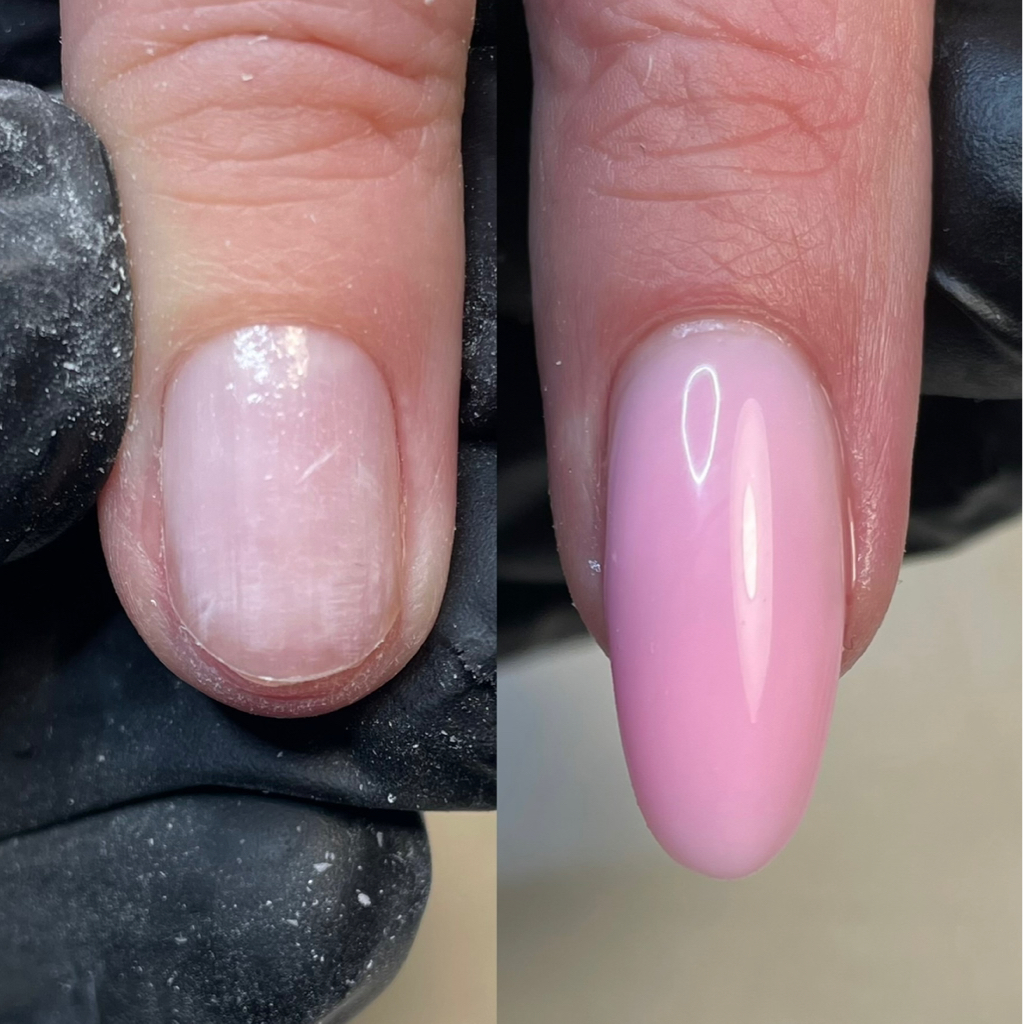 Наращивание:  КВАДРАТ/МИНДАЛЬ НЮД/В ОДИН ТОН  (цена зависит от длины)