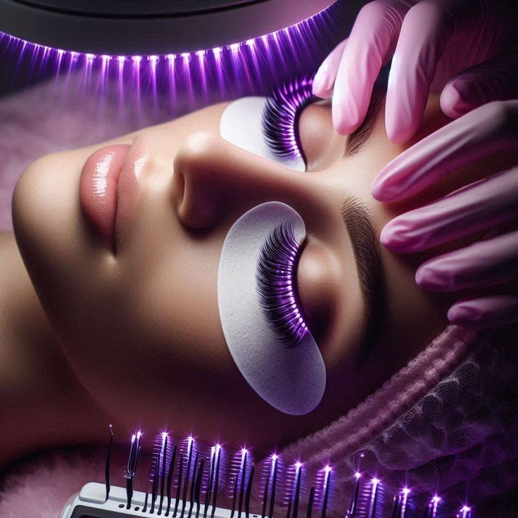 Led наращивание ресниц классика