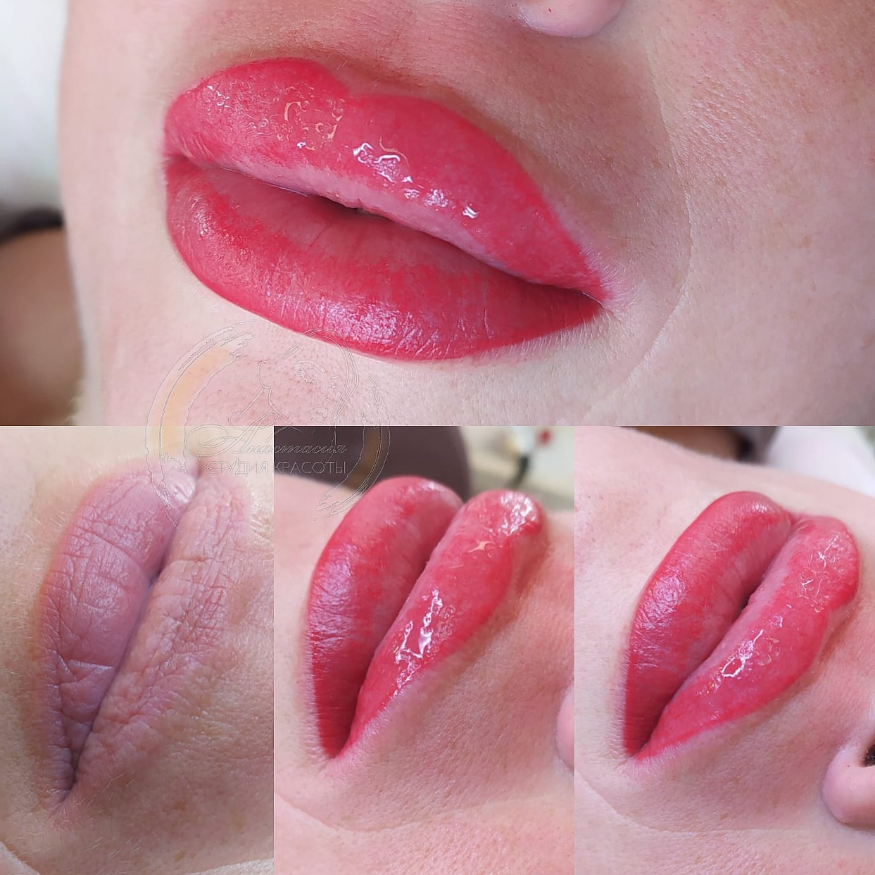 Тутуаж губ - полное заполнение