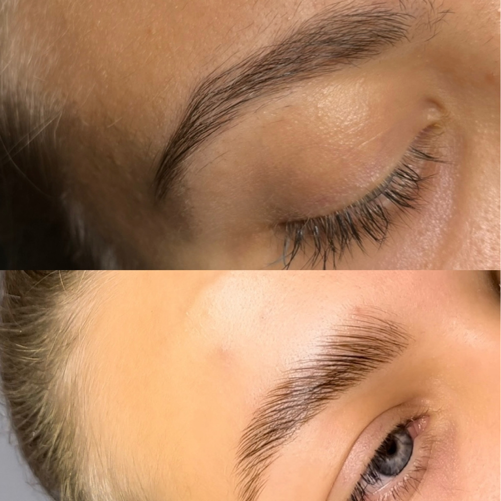 Осветление бровей + коррекция и окрашивание