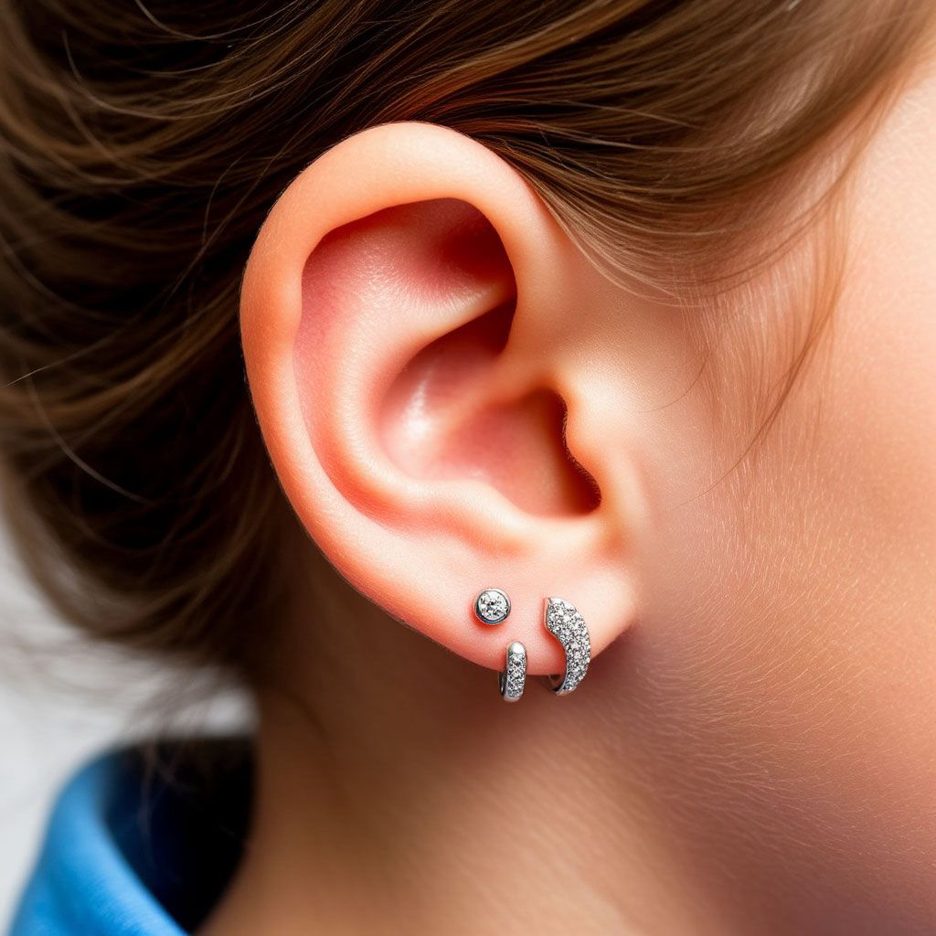 Прокол ушей детский (с сережками Studex)