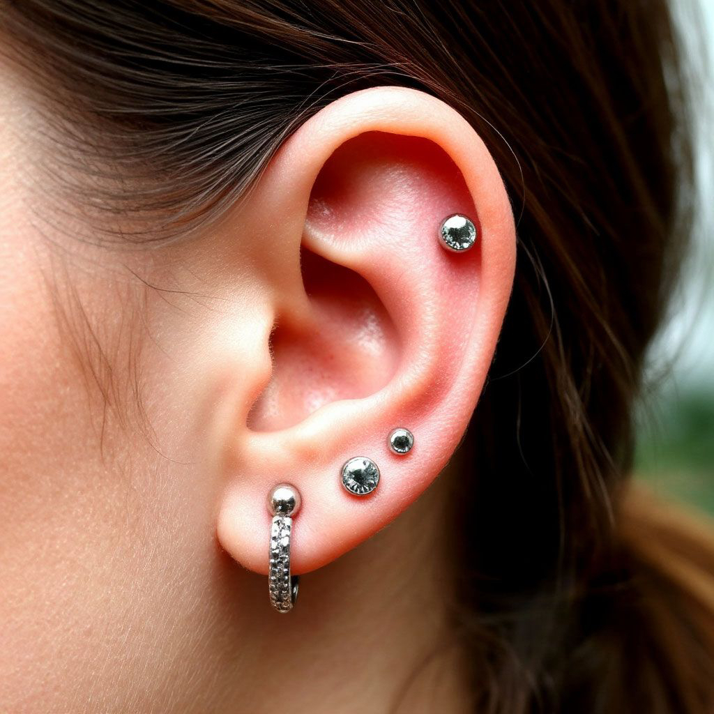 Прокол ушей взрослый ( с сережками Studex)