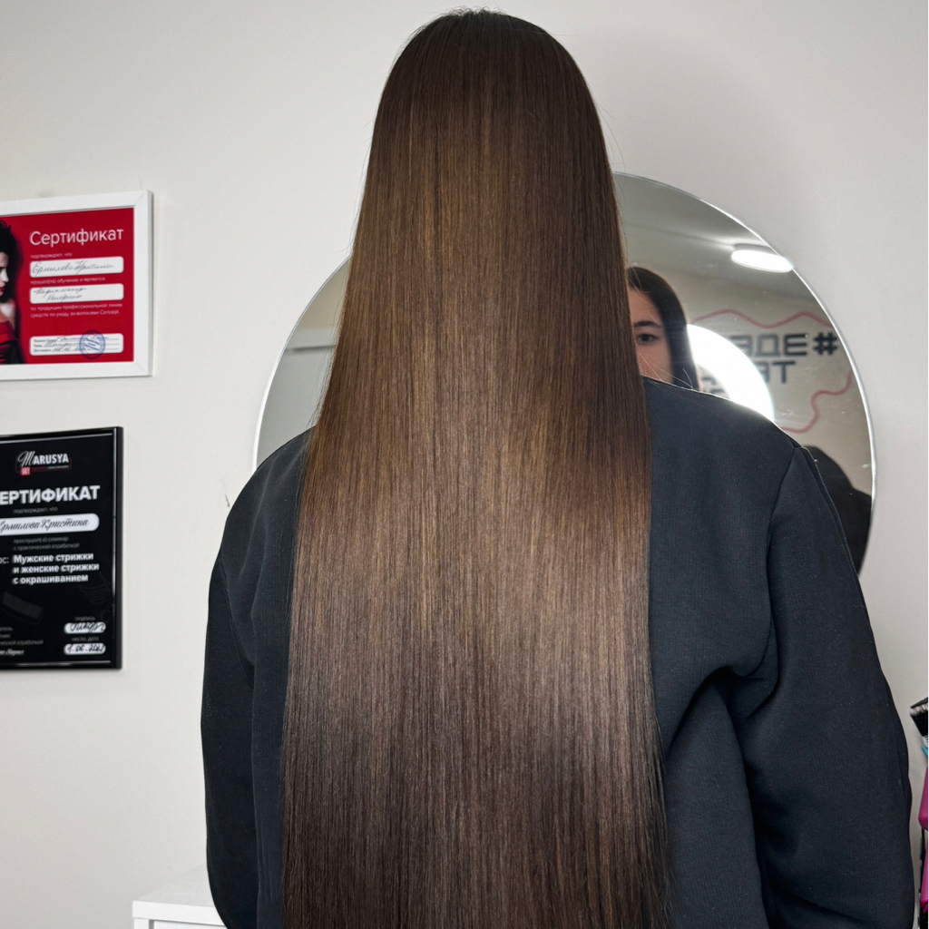 Кератиновое выпрямление до талии (60 см)