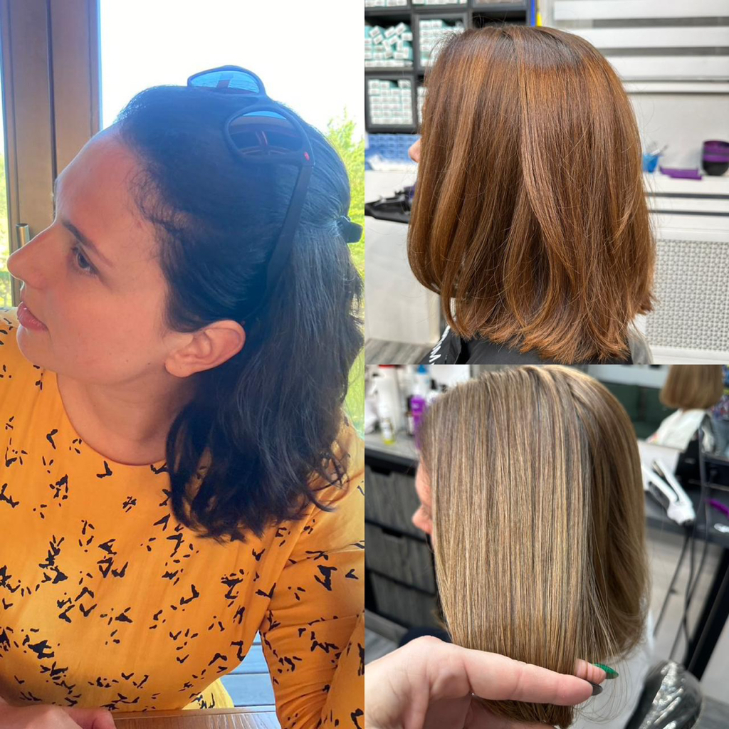 Выход из черного/темного цвета
(указана минимальная стоимость, на длину до плеч, средняя густота) перед записью нужна консультация