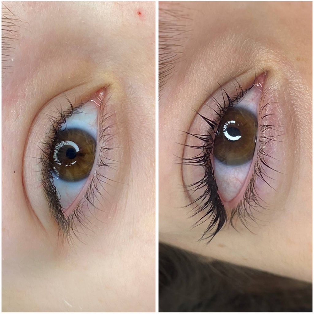 ламинирование и окрашивание ресниц