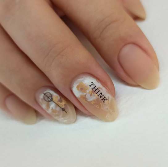 Комбинированный маникюр с покрытием гель-лак (однотон)