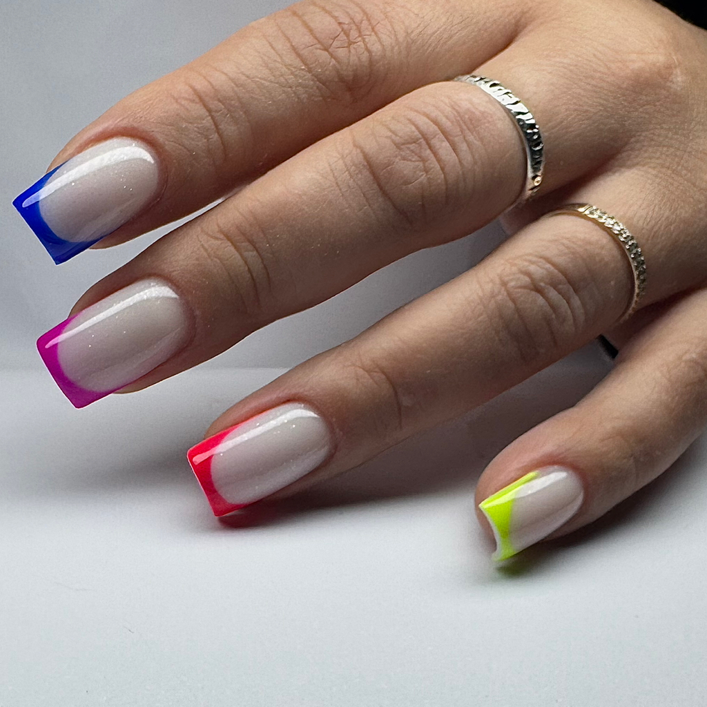 Френч, втирка, сложный дизайн, реверсивный стемпинг