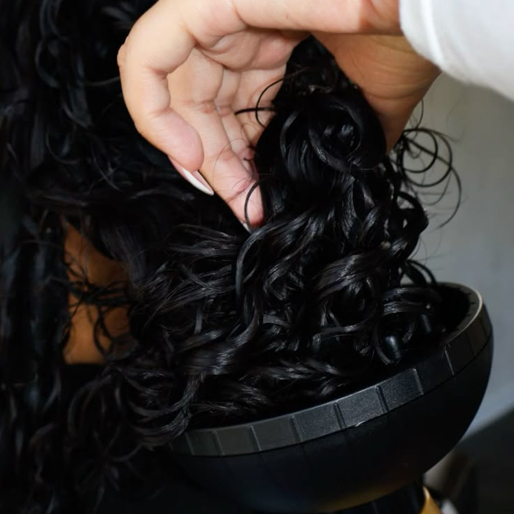 Завивка очень длинные волосы (ниже лопаток)