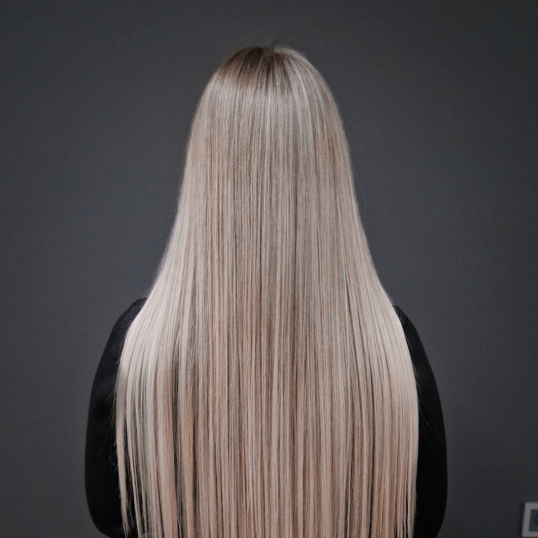 Растяжка цвета длинные волосы