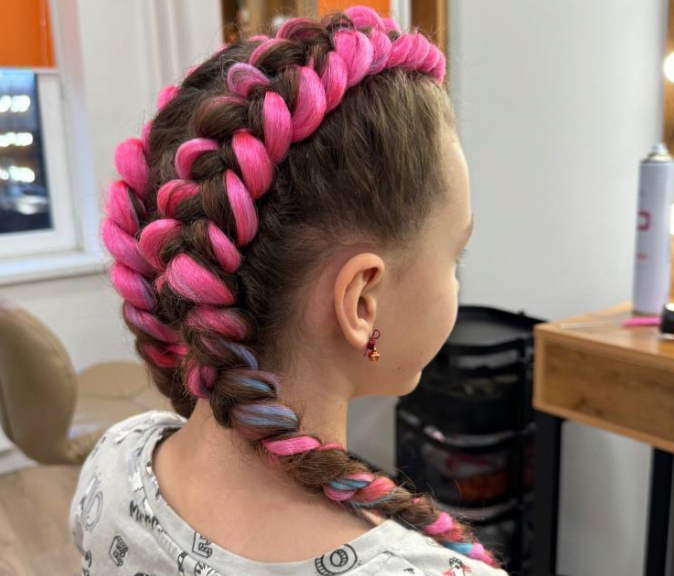 🔸Для Девочки: ПРИЧЕСКА детская  [косы с канекалоном]