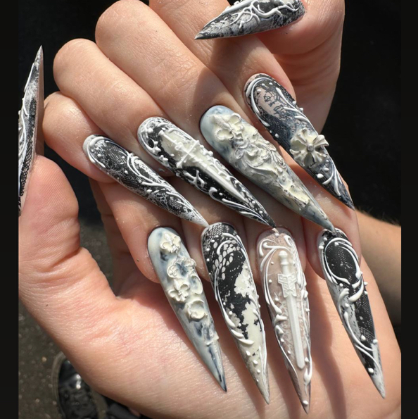 Наращивание ногтей с любым дизайном