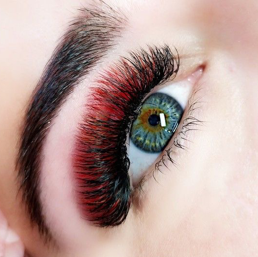 Доплата за эффект теней цветными ресницами/с блестками