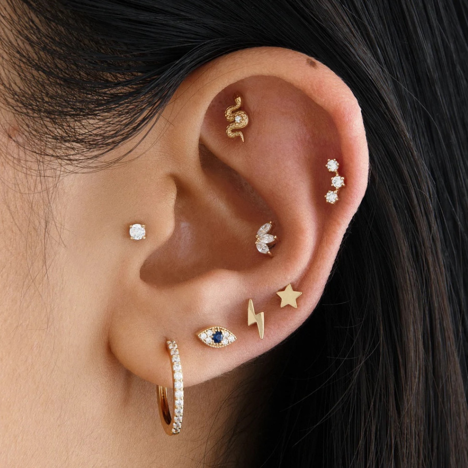 Прокол хряща  без серьги