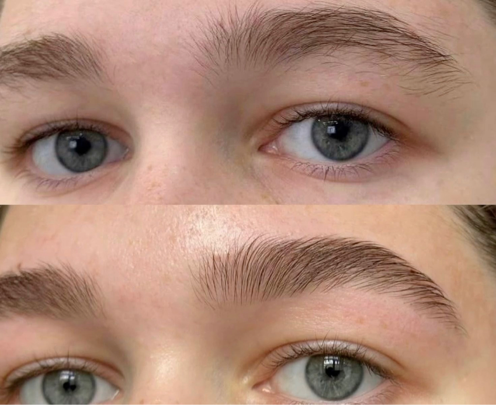 Оформление бровей без окрашивания (брови без формы, работа с ноля)