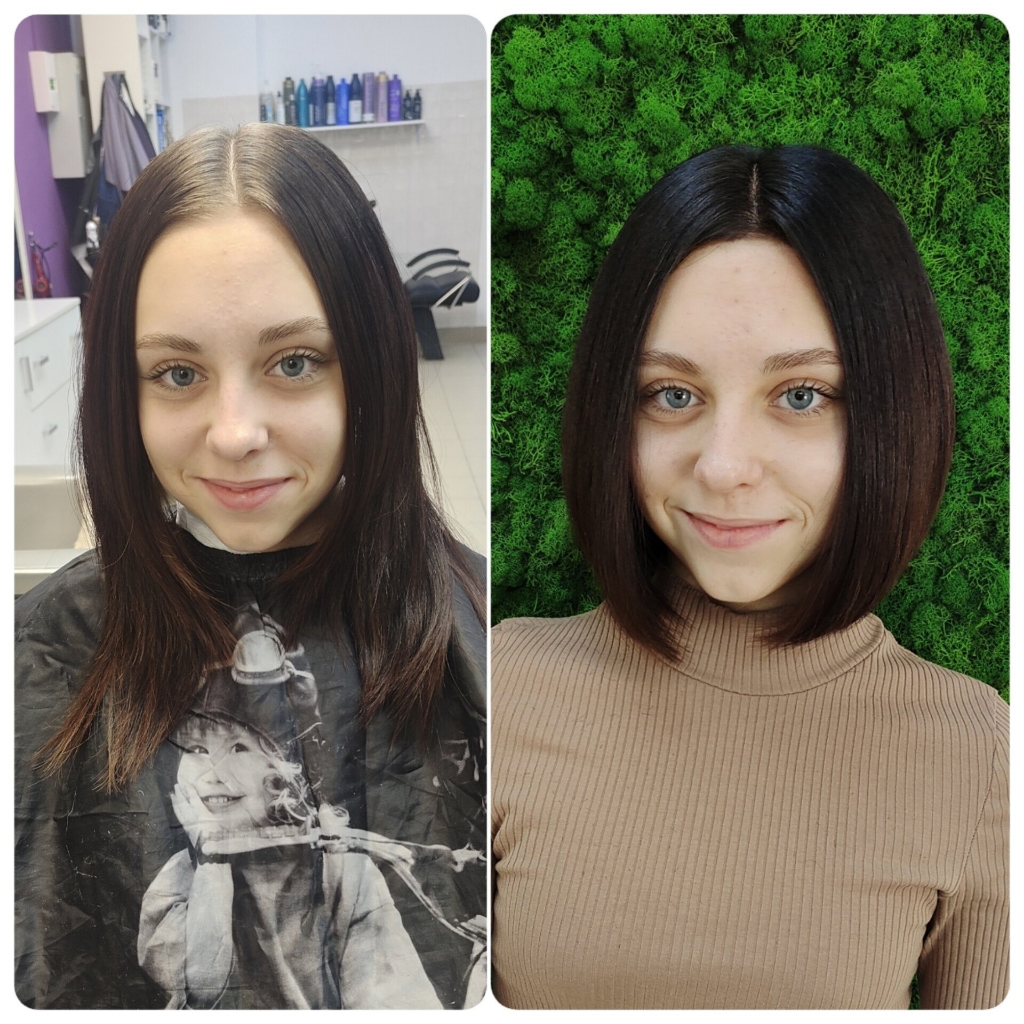 Окрашивание в 1 тон корней .