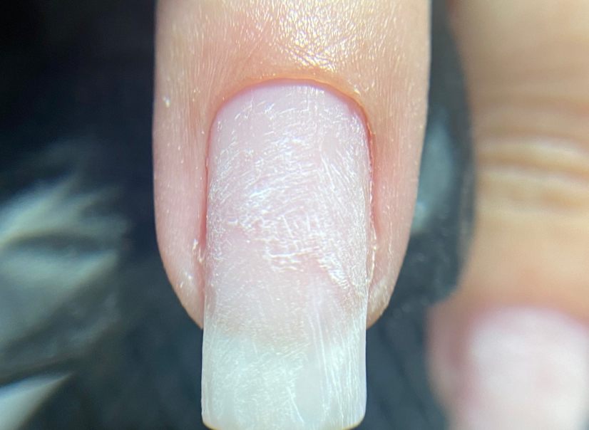 Комбинированный маникюр без покрытия