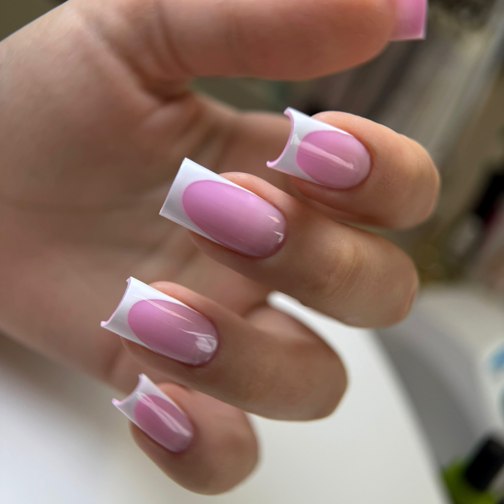 Снятие +маникюр+покрытие гель лак+френч