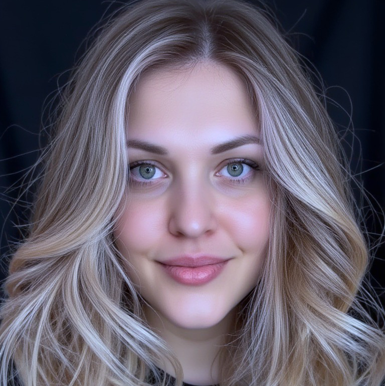 Мелирование (средняя длина выше плеч)