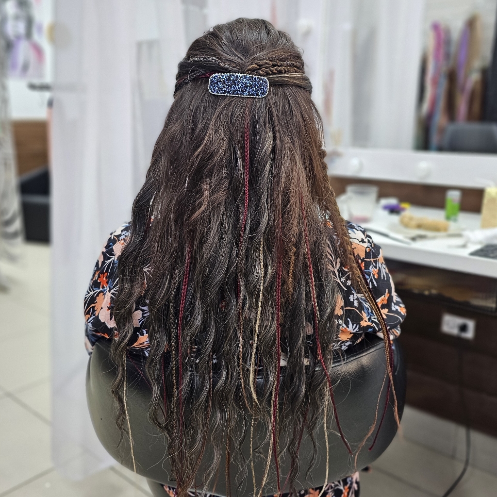 Афрозатылок МИКСОВЫЙ (кудри/локоны+косы)