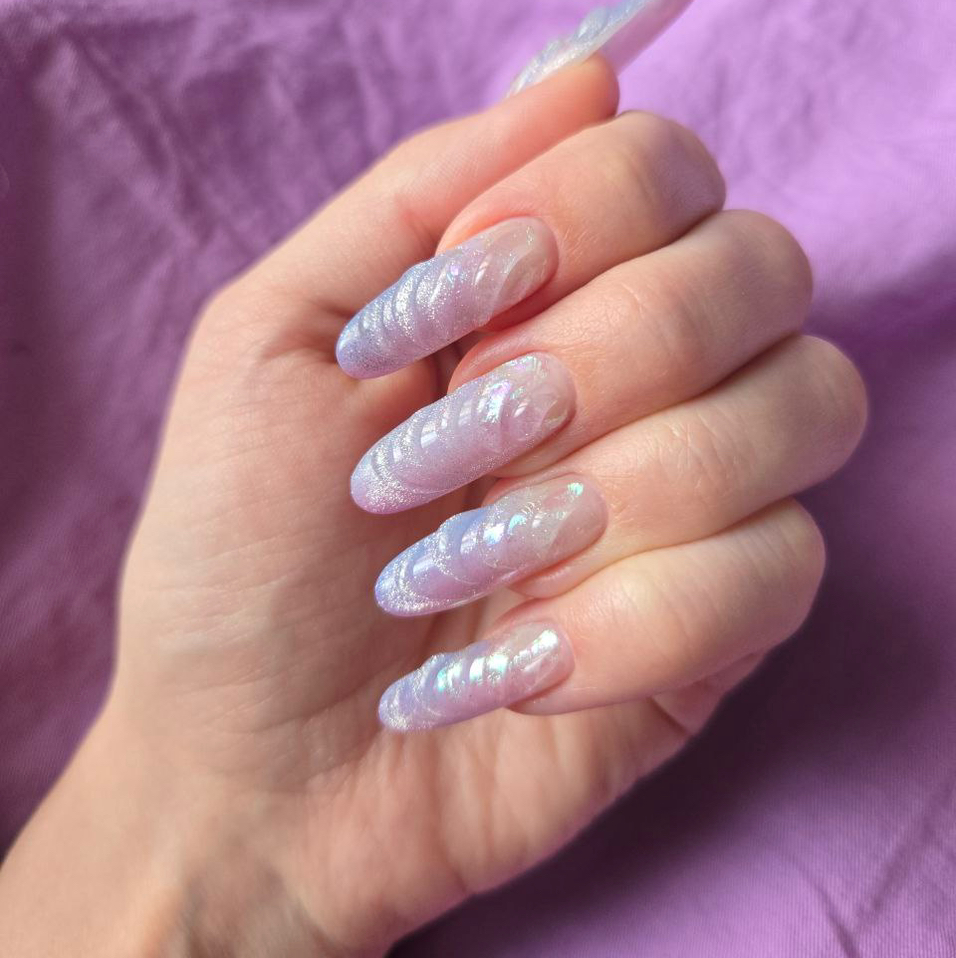 Пилочный маникюр + дизайн средней сложности (длинные ногти)/ file manicure + medium design (long nails)