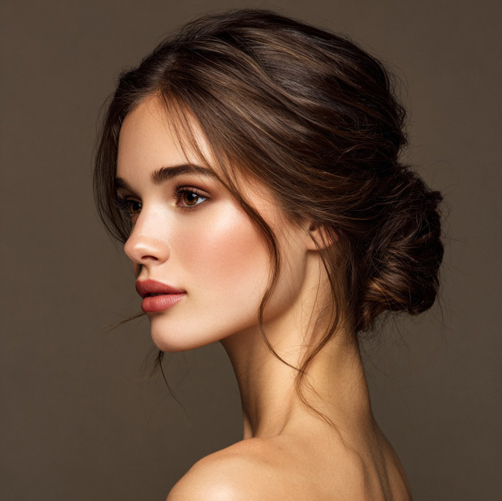 Собранная прическа