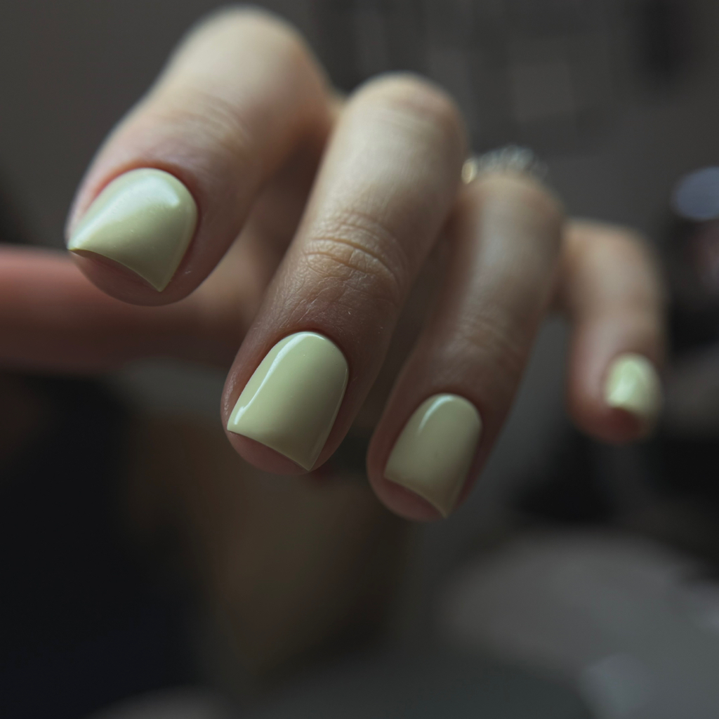 Маникюр + однотонное покрытие ГЕЛЕМ  (Короткая, средняя длина)