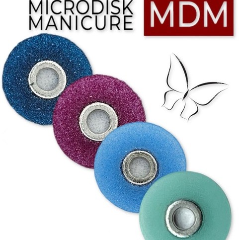 Микродисковый маникюр без покрытия