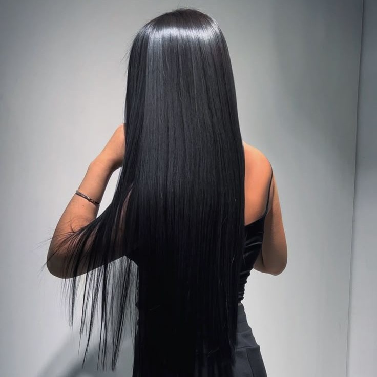 Кератиновое выпрямление волос, длина ниже лопаток