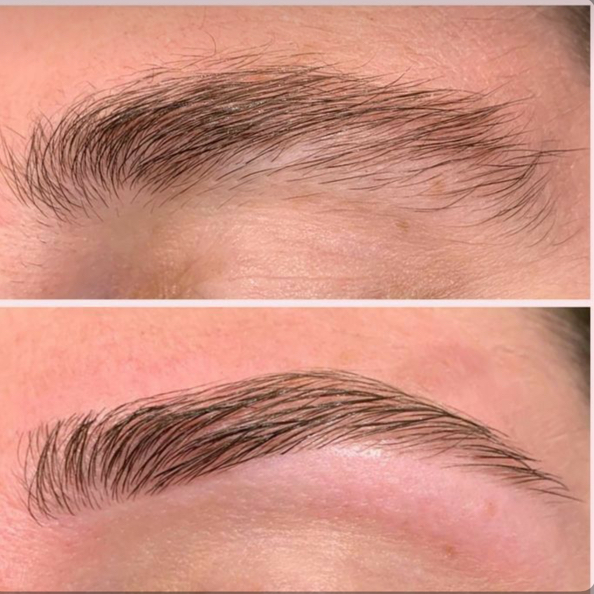 Коррекция бровей (пинцет, нитка)