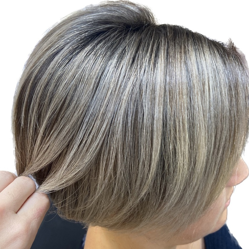 Сложное окрашивание на короткие волосы (основной тон + мелирование, мелирование + тонирование)