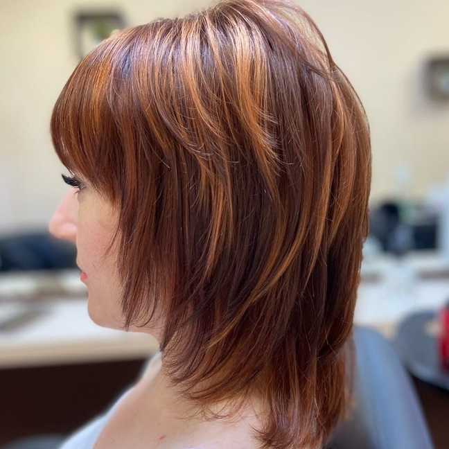 Сложное окрашивание на средние волосы (основной тон + мелирование, мелирование + тонирование)
