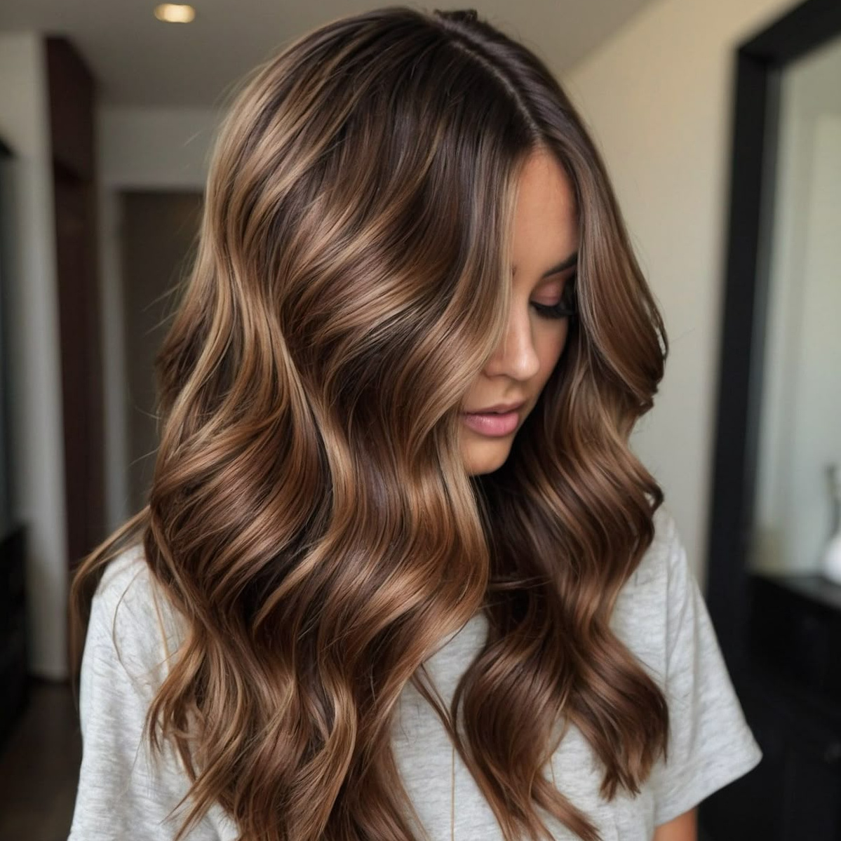 Вечерняя укладка (ниже лопаток)