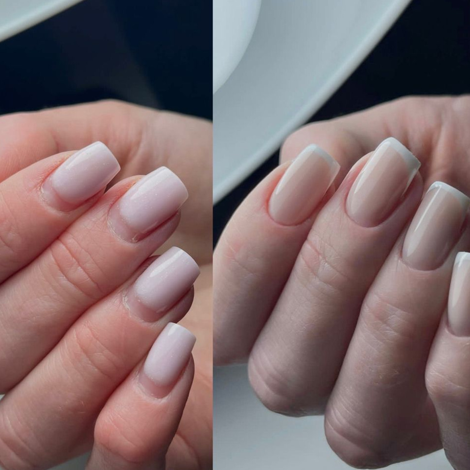 Коррекция наращивания ( Снятие+маникюр с покрытием + укрепление + наращивание 1,2 ногтя)