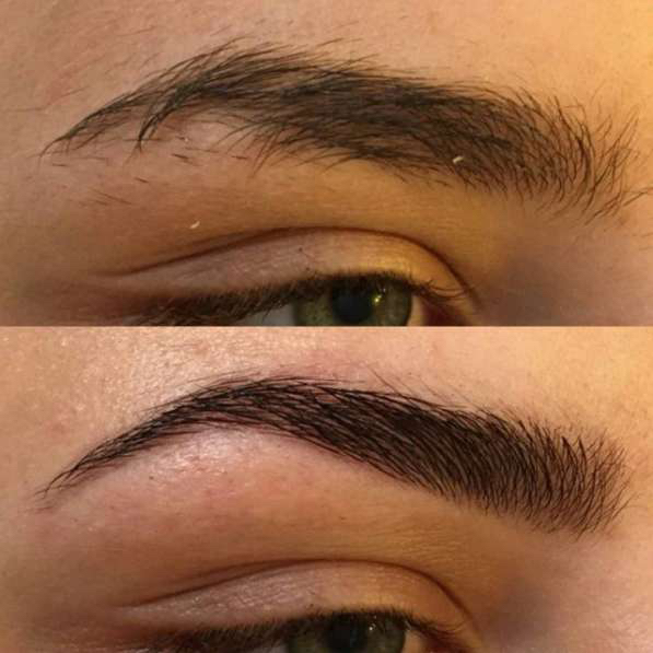 Коррекция + окрашивание бровей