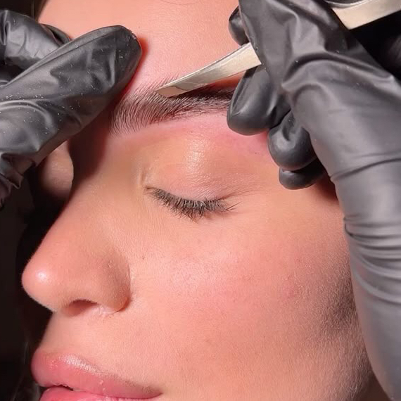 Коррекция бровей(пинцет)