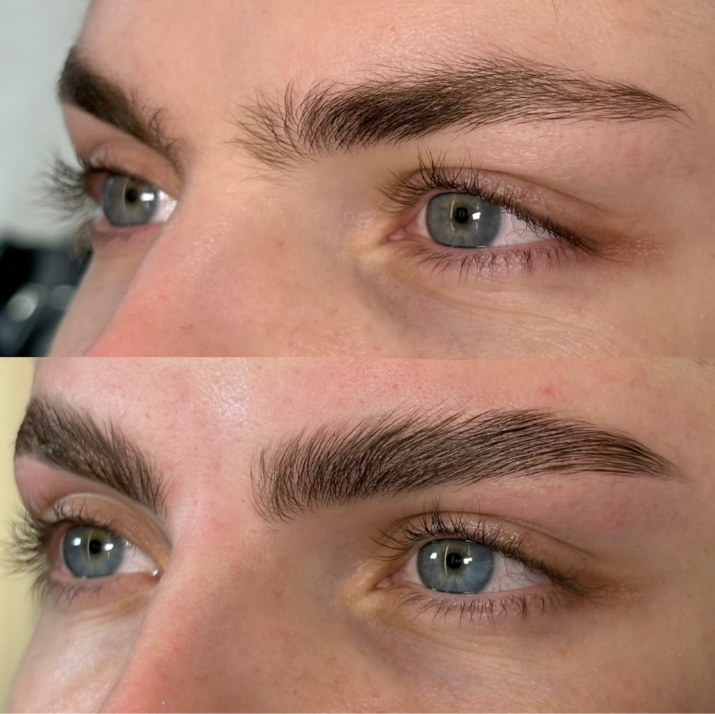 Долговременная укладка бровей с коррекцией и окрашиванием + окрашивание ресниц