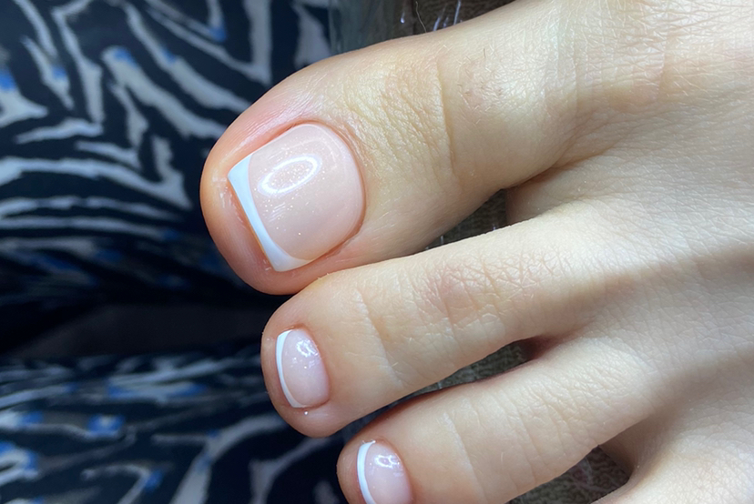 Педикюр пальчики+гель лак