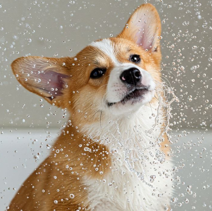 Корги (пемброк/флаффи/кардиган) гигиена с мытьём (от веса)