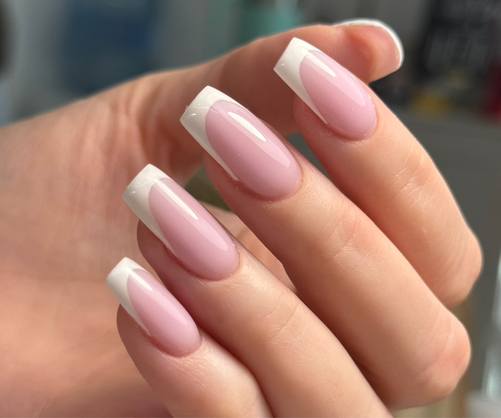 Маникюр + Френч, Текстура, Мрамор