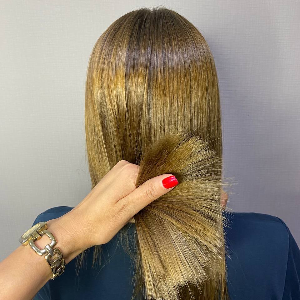 Полировка волос ( волосы ниже лопаток) без мытья головы